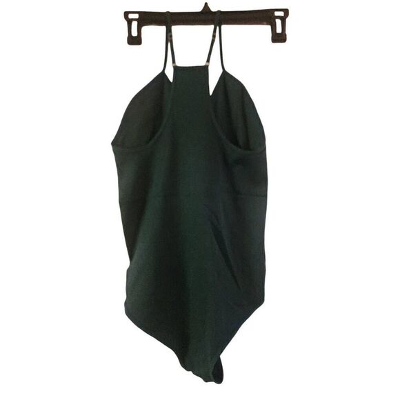 Free People intimately ribbed knit bodysuit NWOT M/L dark green - Picture 1 of 6